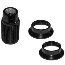 Ντουί Ε14 Βακελίτου με Ροδέλες και Σπείρωμα M10 (1/8'') Μαύρο 16-001011